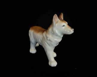 Vintage German Shepherd Porcelain Figurine  Made in Japan