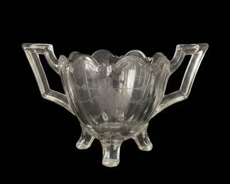 Vintage Indiana Glass Fluted Colonial Pattern Footed Sugar Bowl second image