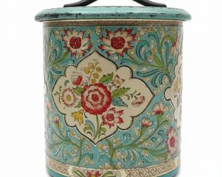 Vintage Daher Floral Tin Canister Made in England