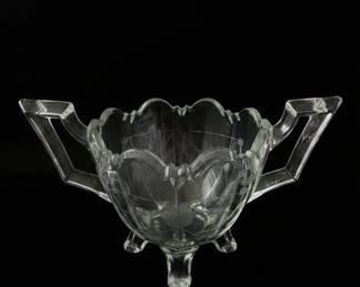 Vintage Indiana Glass Fluted Colonial Pattern Footed Sugar Bowl
