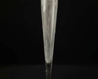 Vintage Etched Fluted Bud Vase