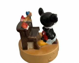 Vintage Mickey Mouse Playing Piano Musical Figurine  Made in Japan second image