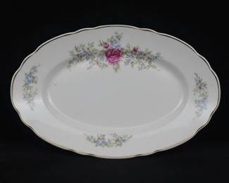 Vintage Floral Serving Platter  Royal Albert Moss Rose