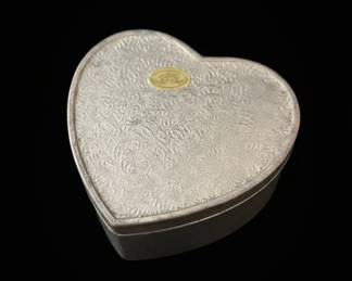 Vintage Godinger Silver Plated HeartShaped Trinket Box third image