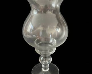 Princess House Heritage Etched Crystal Candle Lamp Holder