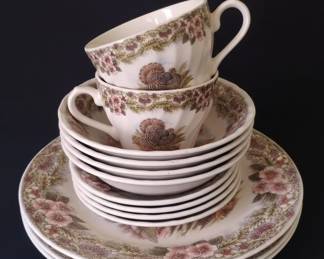 Churchill Thanksgiving Pattern Tea Set
