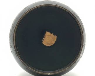 Japanese Chokin Style Etched Vase second image