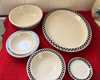Homer Laughlin Checkers Black Restaurant Ware