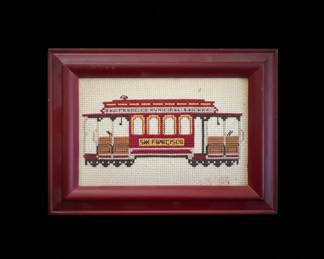 San Francisco Municipal Railway Cable Car Cross Stitch