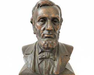 Abraham Lincoln Cast Metal Bust