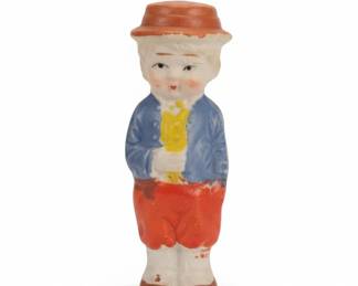 Vintage Bisque Porcelain Boy Figurine, Made in Japan