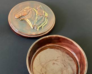 MidCentury Modern Ceramic Horse Trinket Box second image