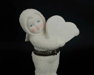 Department Snowbabies I Love You Hinged Trinket Box