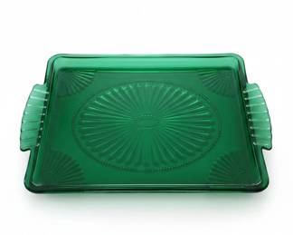 Federal Glass Madrid Forest Green Serving Tray third image