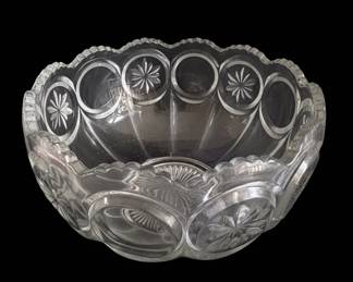 Fostoria Coin Glass Moon and Star Pattern Bowl second image