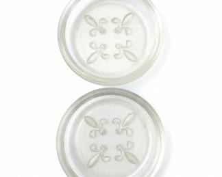 Princess House FleurdeLis Glass Coasters