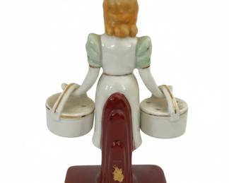 Vintage Figural Milkmaid Salt and Pepper Shakers second image