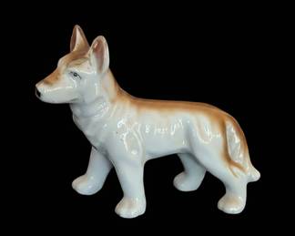 Vintage German Shepherd Porcelain Figurine  Made in Japan second image