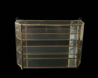 Vintage Brass and Glass ThreeTier Display Case for Miniatures third image