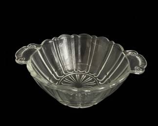 Anchor Hocking Old Cafe Clear Handled Nappy Bowl second image