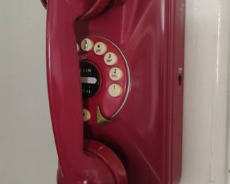 Western Electric Wall Telephone  Red