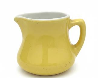 Vintage Yellow Ceramic Individual Creamer