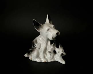 Vintage Occupied Japan Ceramic Scottish Terrier Figurine