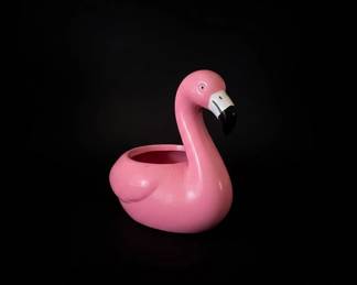 Vintage Ceramic Flamingo Planter second image
