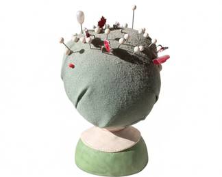 Vintage Figural Pincushion Lady  Bossons Style second image