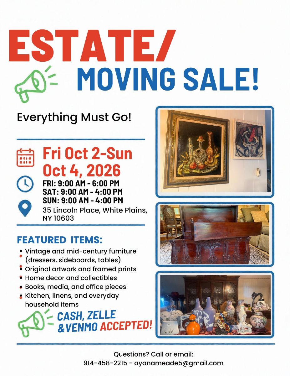 Beige And Green Minimalist Family Yard Sale Flyer