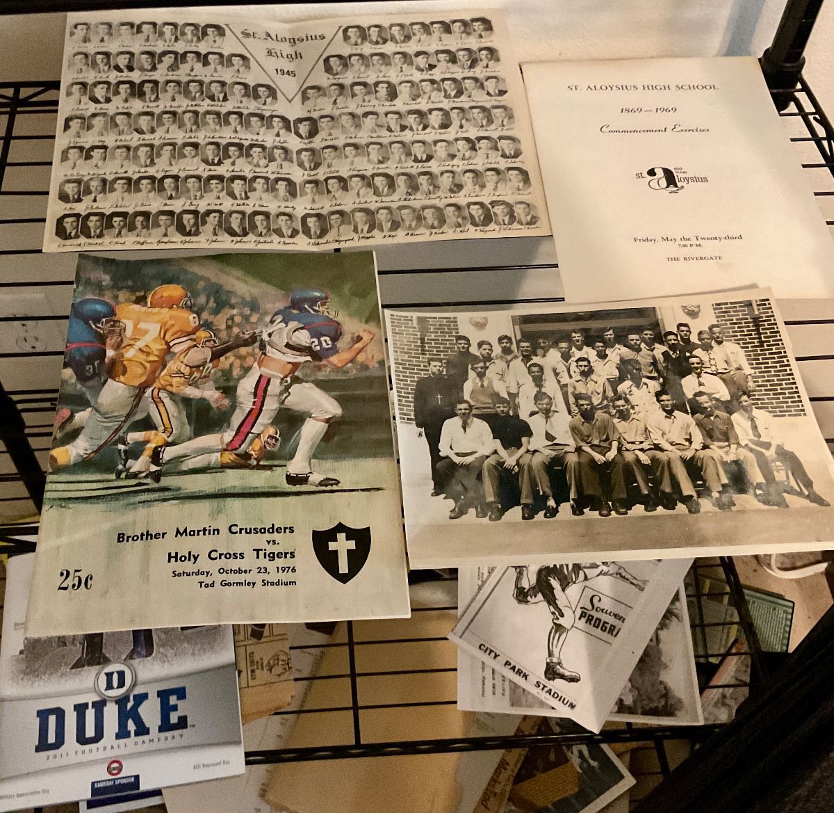 Vintage st. Aloysius and Brother Martin high school memorabilia 