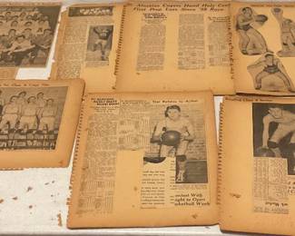 Old scrap book pages St Aloysius