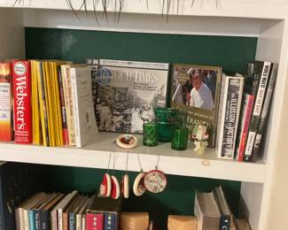 Lots of books, religious, self help, literature, light reading