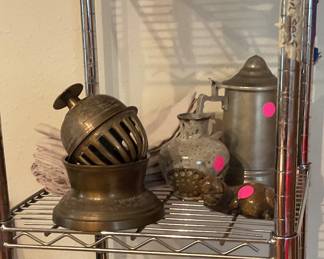 Brass bell in stand