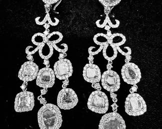 Diamond chandelier earrings