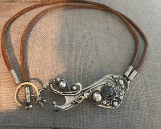 Handmade silver belt