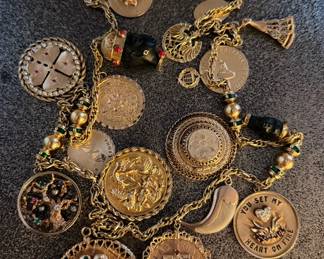18k chain with (mostly) 14k charms