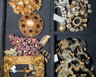Some of many pieces of costume jewelry
