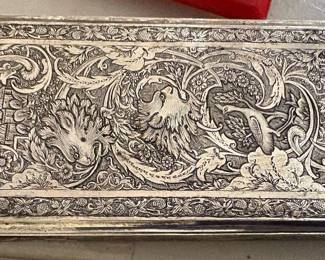 Chased silver box
