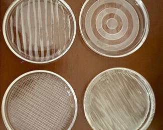 Salviati handblown coasters (one of 2 sets)