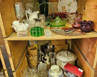 Antique Glassware, Dishes, and Steins
