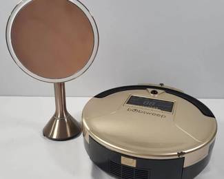 Simplehuman Sensor Mirror & bObsweep Robotic Vacuum – 2-Piece Home Appliance Lot