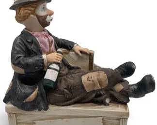 Melody In Motion Man Laying On Crate Musical Figurine – Vintage Hand-Painted Fisherman Scene