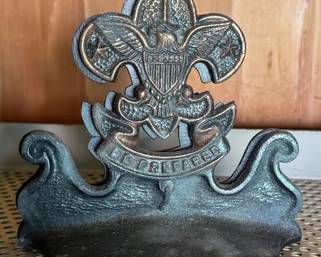 Set of vintage Boy Scouts of America metal bookends