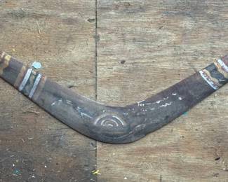 Vintage wooden boomerang