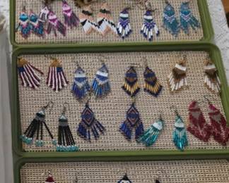 Handmade beaded jewelry, was created to sell at craft shows, with lots of organized supplies to make more!