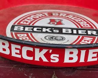 Beck's Bier metal tray