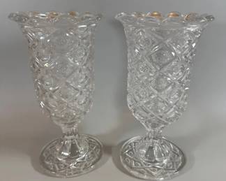 Pressed glass celery vases