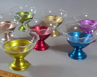 Set of vintage mid century modern dessert cups