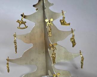 Vintage Metzke pewter mini Christmas tree
